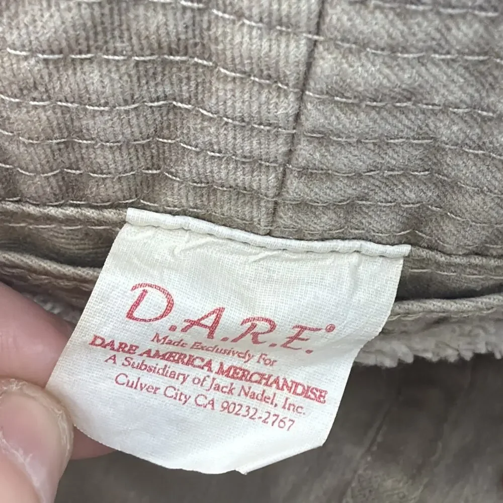 Authentic D.A.R.E. Bucket Hat, Khaki 90s Retro Adult Size - Picture 6 of 7